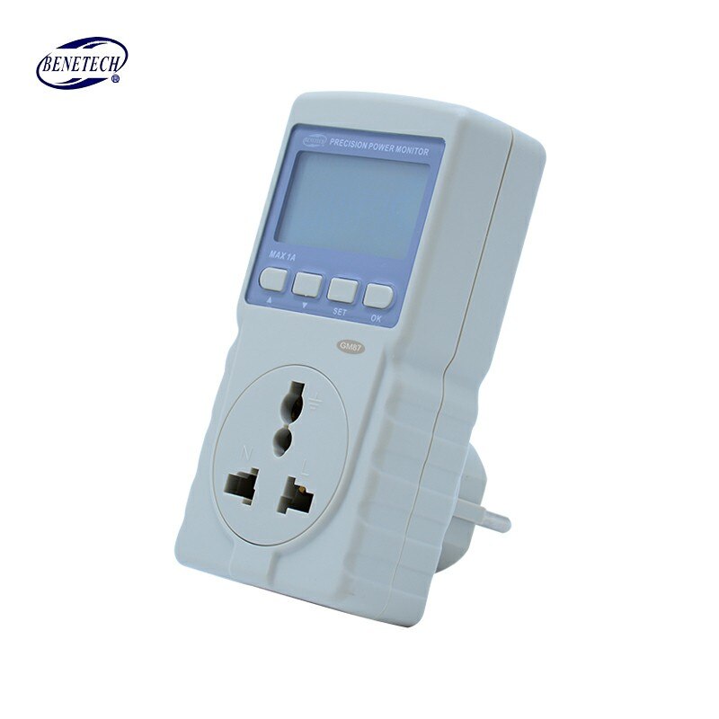 Benetech digital micro power meter analysator monitor  gm87 220v 10am voltmeter amperemeter/ frekvens tester au/eu stik