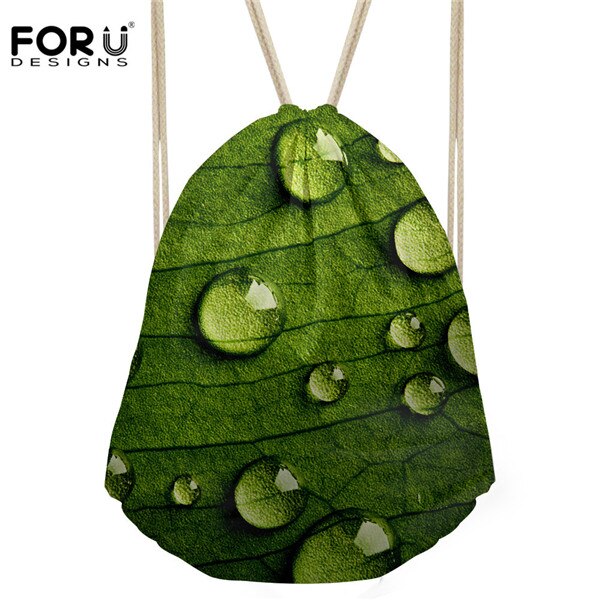 Forudesigns trekkoordtas voor dames, s 3d bladeren bedrukt, dagrugzak voor dames, kleine reistas voor kinderen, inpaktassen, mochila deporte: Cc4283 z 3