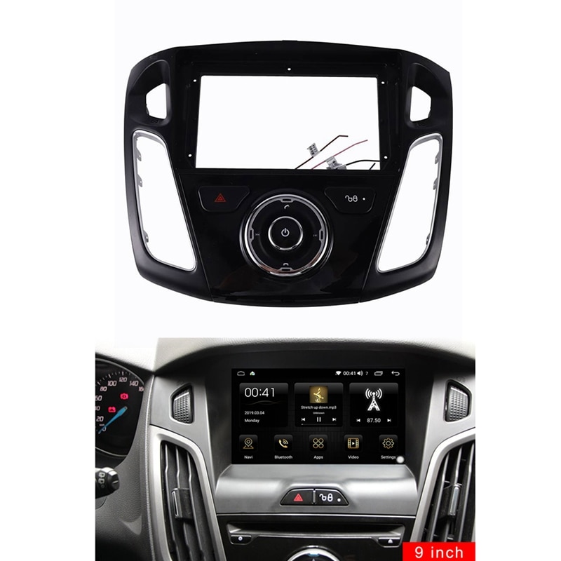 Car Radio Fascia for FORD FOCUS 9 Inch Stereo Dvd Player Dashboard Kit Face Plate