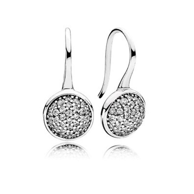 Originele 100% 925 sterling zilveren pandora oorbellen met kristallen luxe oorbellen voor vrouwen fee zirkoon veer pentagram oorbellen: 1