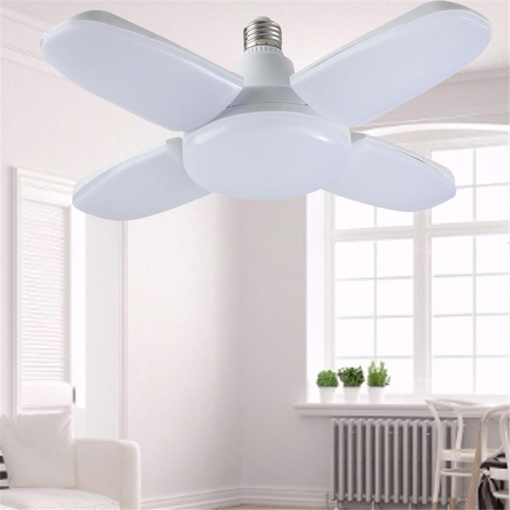 Led folde fire-bladet deformerbare lys  e27 60w garage loft led lys hjemmebelysning ultra lys lager industri