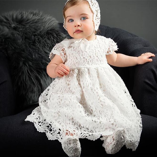 1 Year Birthday Baby Girl Dresses For Baptism Bebes Christening Gown Wedding Party Pageant Lace Dress Newborn Toddler infant kid