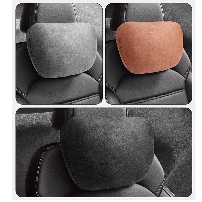 2Stck Universal- Auto Kopfstütze Nacken Unterstützung Sitz für Maybach S Klasse Weichen Einstellbar Kissen Nacken Rest Kissen: Beige