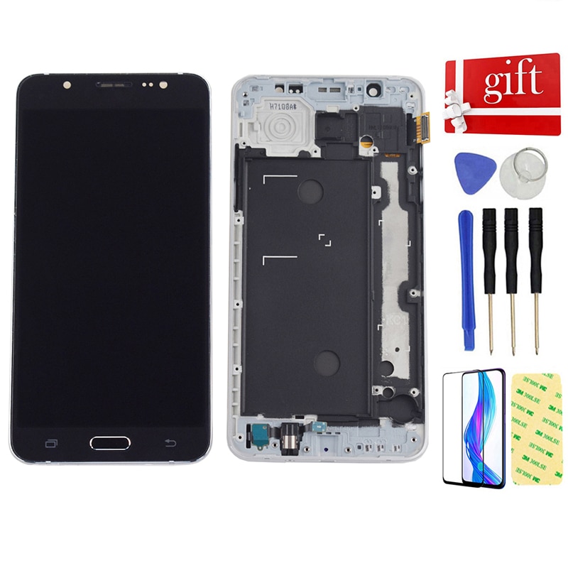 Til samsung galaxy  j7 lcd screen  j710 j710f j710m j710mn j710h lcd display screen touch screen digitizer assembly frame