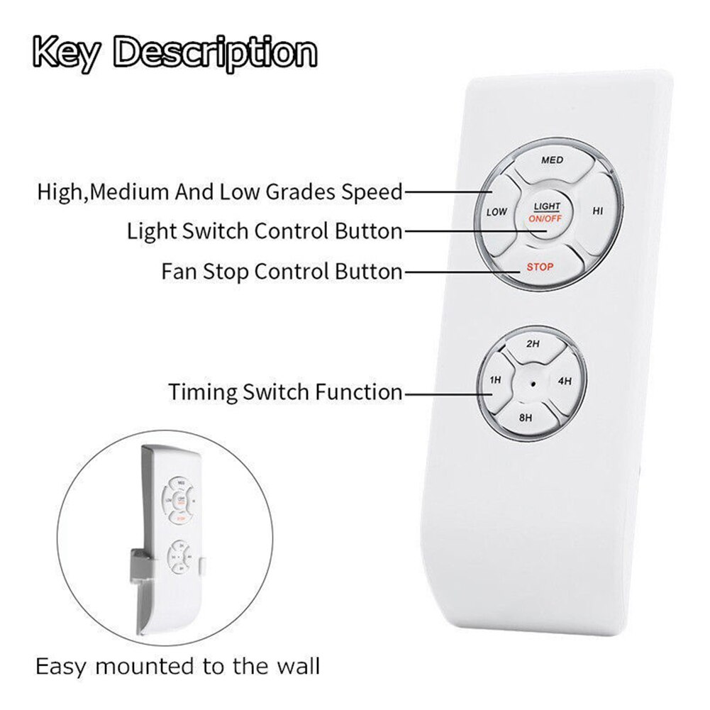 Venta de 110v/220v kits de control remoto universales para lámparas de ventilador de techo, control inalámbrico y temporizador.