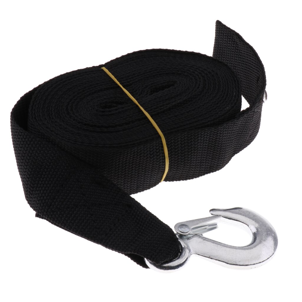 1 Piece 7m Boat Winch Trailer Webbings Nylon Straps with Heavy Duty Hook