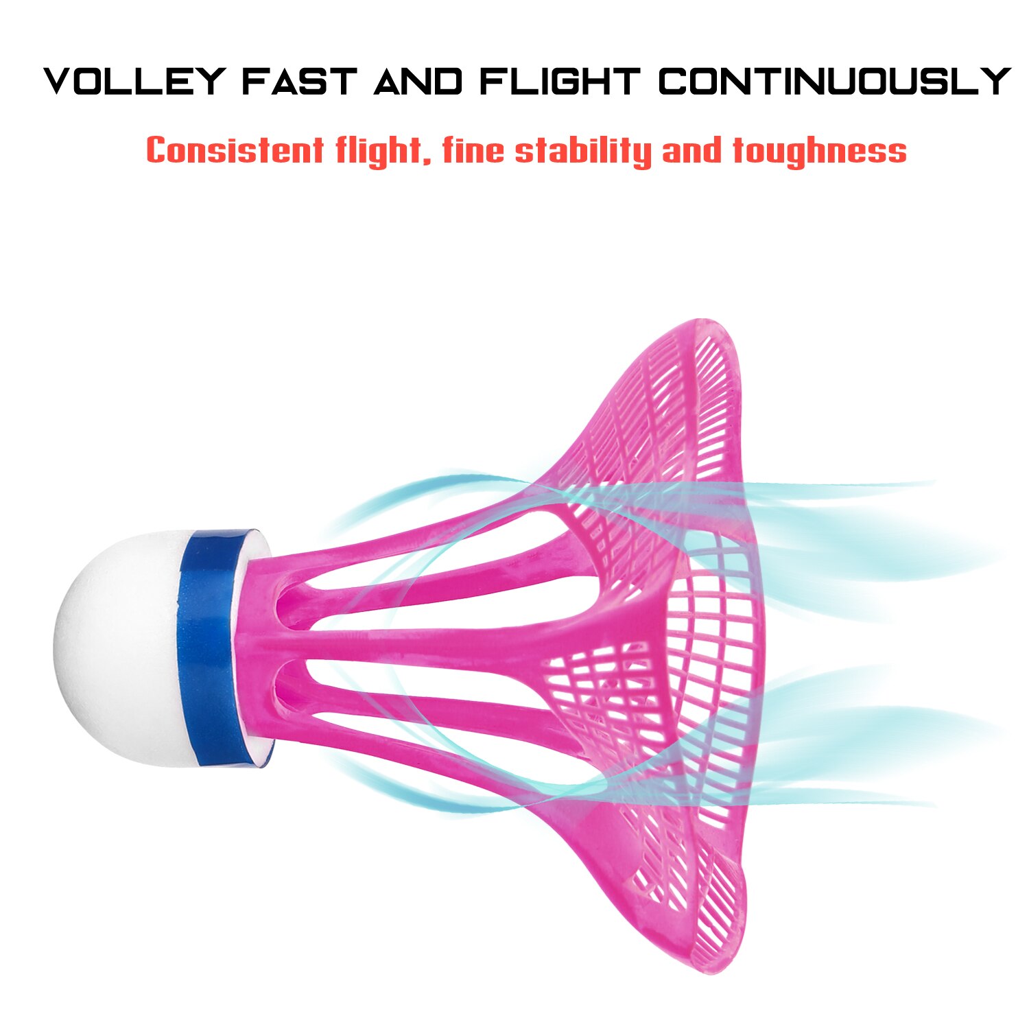 Original AirShuttle Outdoor Badminton AirShuttle Plastic Ball Nylon Shuttlecock Ball Stable Resistance 3pcs/Pack