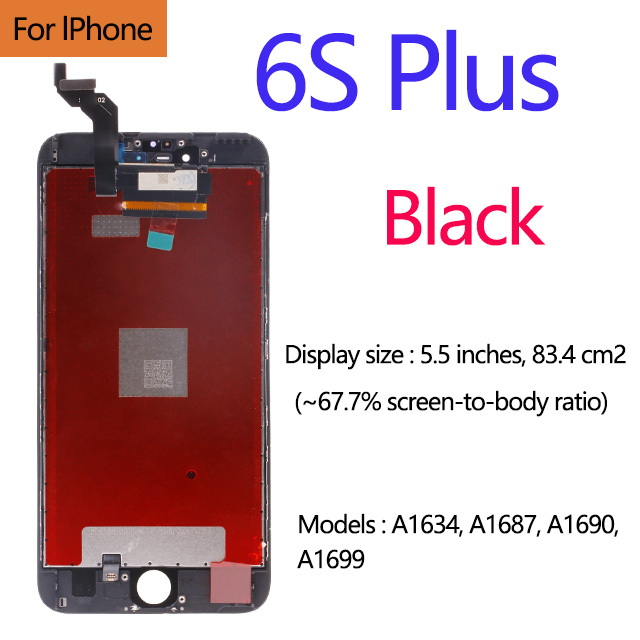 AAA+++ für iPhone 5 5s 5c 6 7 LCD Anzeige Touchscreen für 6s 7 8 Plus SE 100 % nagelneu LCD Digitizer gehärtet +: Orange verrotten