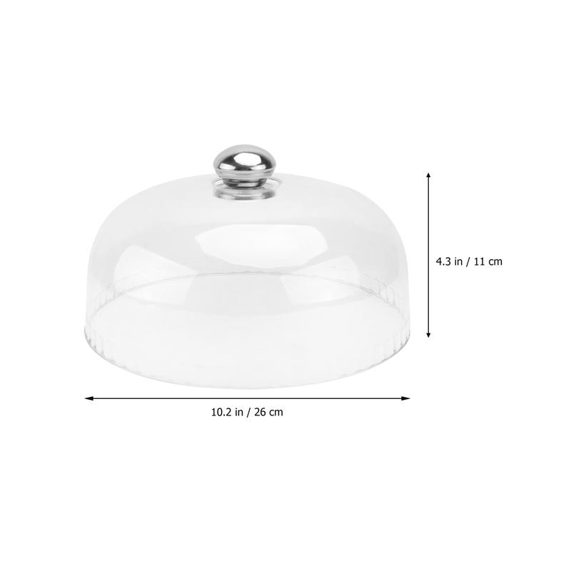 Transparent Food Cover Dust-Proof Plastic Round Dome Cake Fresh-Keeping Lids Snack Tray Display Cover Kitchen Tools