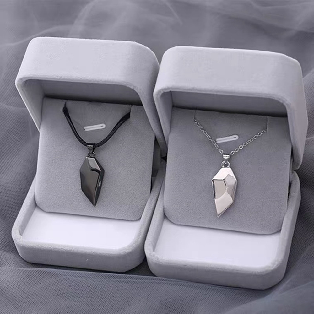 Goede Eenvoudige Paar Hanger Ketting Elektrocardiogram, Magnetisch Hart, Hanger Splicing Ketting Valentijnsdag Cadeau