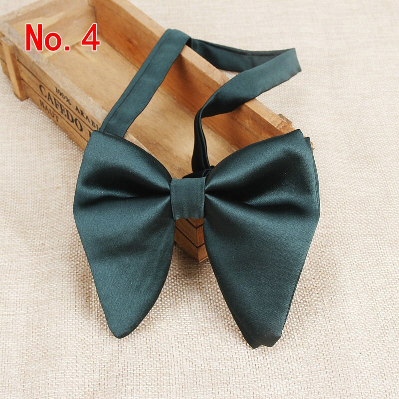 Men's Big Suits Red Navy Bow Ties For Man Wedding Solid Woven Bowknot Butterfly Tie 9colors