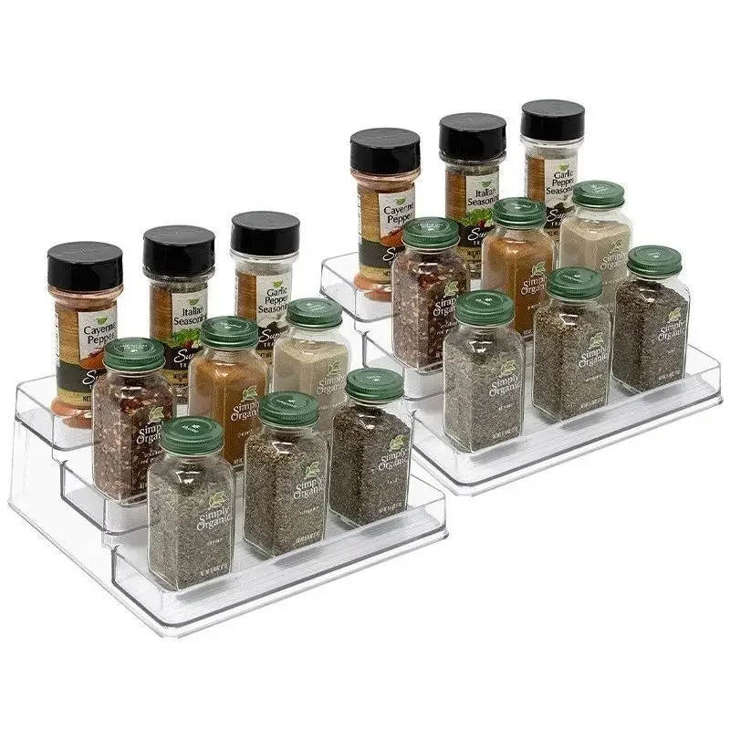 3-laags desktop parfum plank acryl cosmetische organisator parfum opbergrek pop displaystandaard keuken kruiden organisator