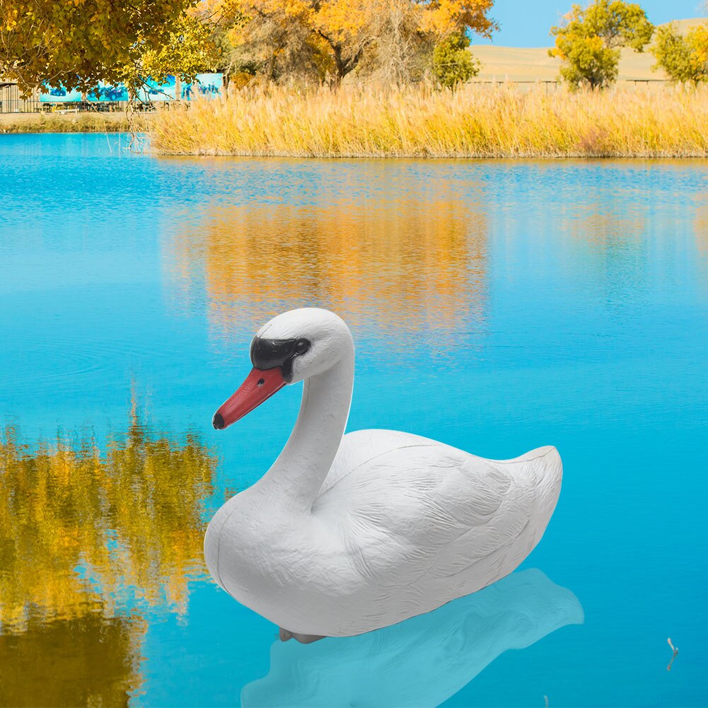 Floating Deterrent Realistic Decoy Pond Bird Decoration Lightweight Statue Swan Sculpture Fishing Hunting Yard Ornament Garden