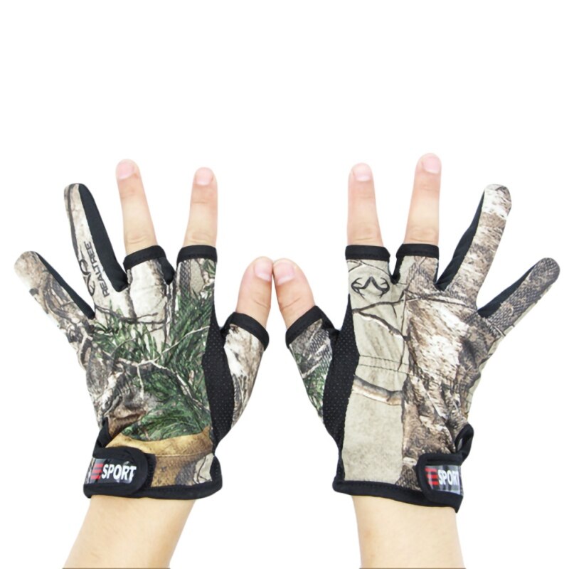 3 Cut Vinger Handschoen Waterdicht Anti-slip Camouflage ademende Gel Bescherming Handschoenen Willekeurige Colorz