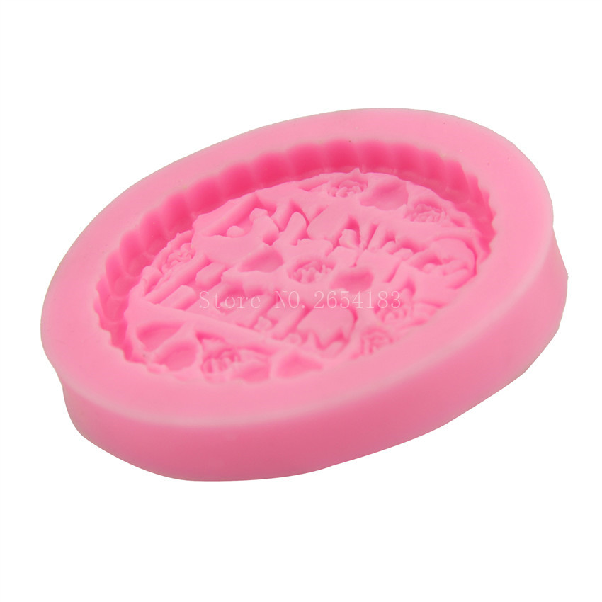 Moule à gâteau en silicone en forme de cœur 3d joyeux anniversaire, fondant, savon, cupcake, gelée, bonbons, chocolat, décoration, outil de cuisson,  fq1723 moules