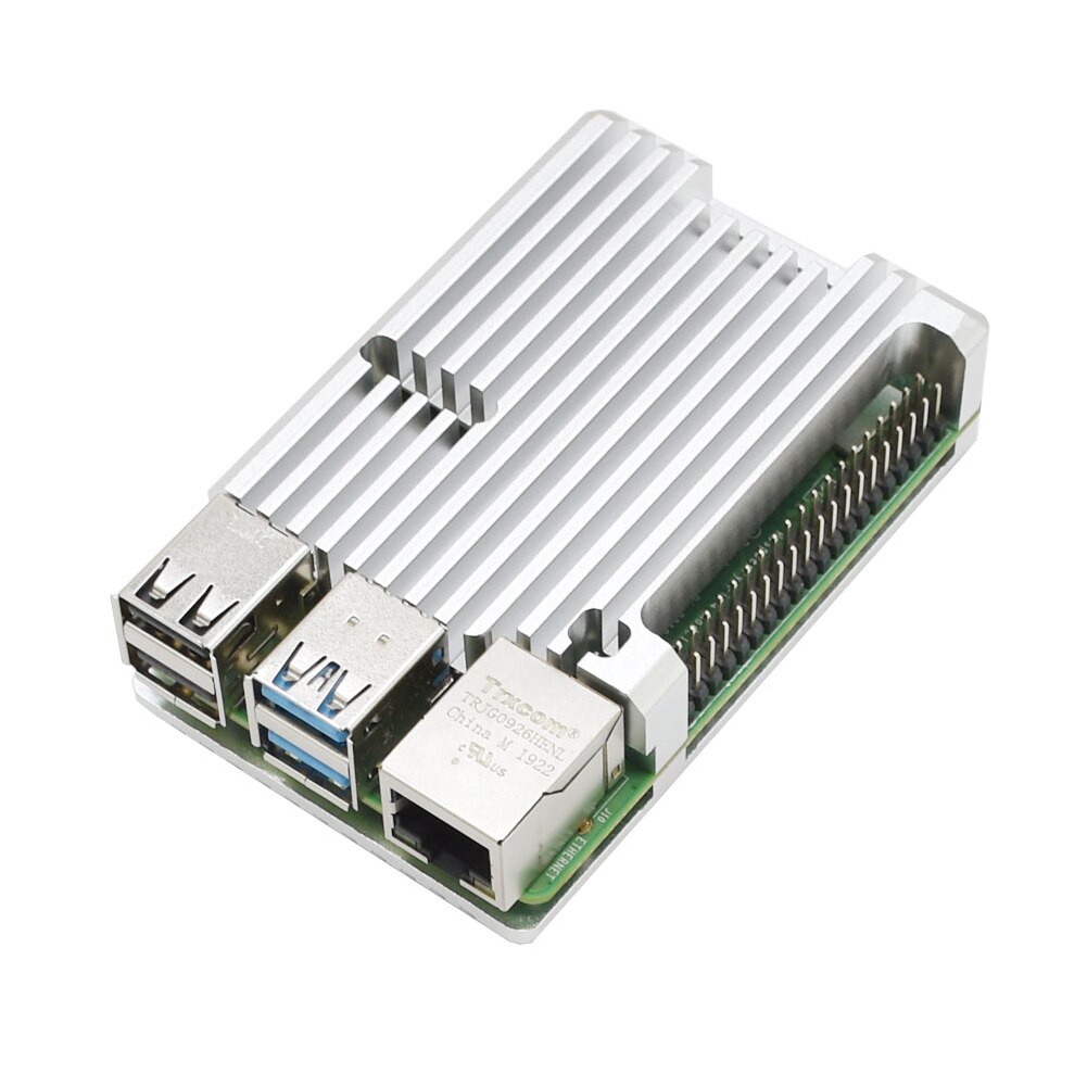 Cover Box Tool Behuizing Shell Aluminium Duurzaam Behuizing Accessoires Praktische Cooling Beschermhoes Voor Raspberry Pi 4B: Silver Without Fan