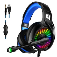 Gaming Headset with Microphone Color-Changing Stereo Headphones 3.5mm for Laptop,Tablet, PS4, PC, Xbox One: Multi-color