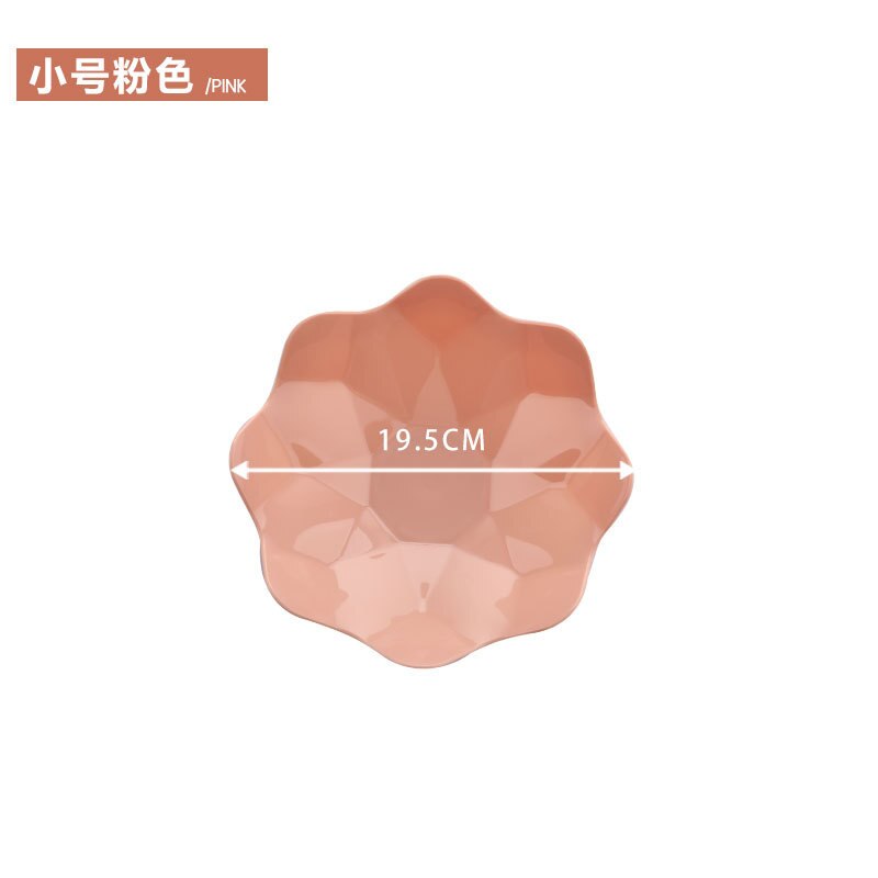Fruitschaal Thuis Woonkamer Plastic Bloem Effen Opslag Container Kantoor Snoep Snack Zaden Moer Plaat Gedroogd Fruit Kom: Small pink