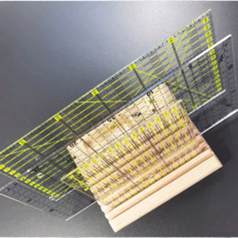 Règle de couture, rack d&#39;organisation, cadre en hêtre, support de règle Patchwork en bois, étagère de rangement en bois, bricolage, porte-outils de couture