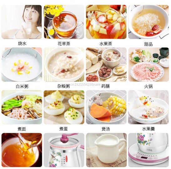 1.8L multifunción Kattle ceramica automática salud tetera termostática salud botella de agua control Digital