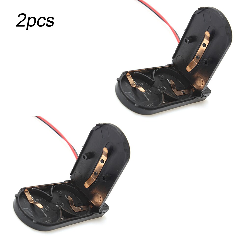1/2/5pcs CR2032 Button Coin Cell Battery Socket Holder Case Cover With ON/OFF Switch 3V x2 6V Battery Storage Box: 2pcs black