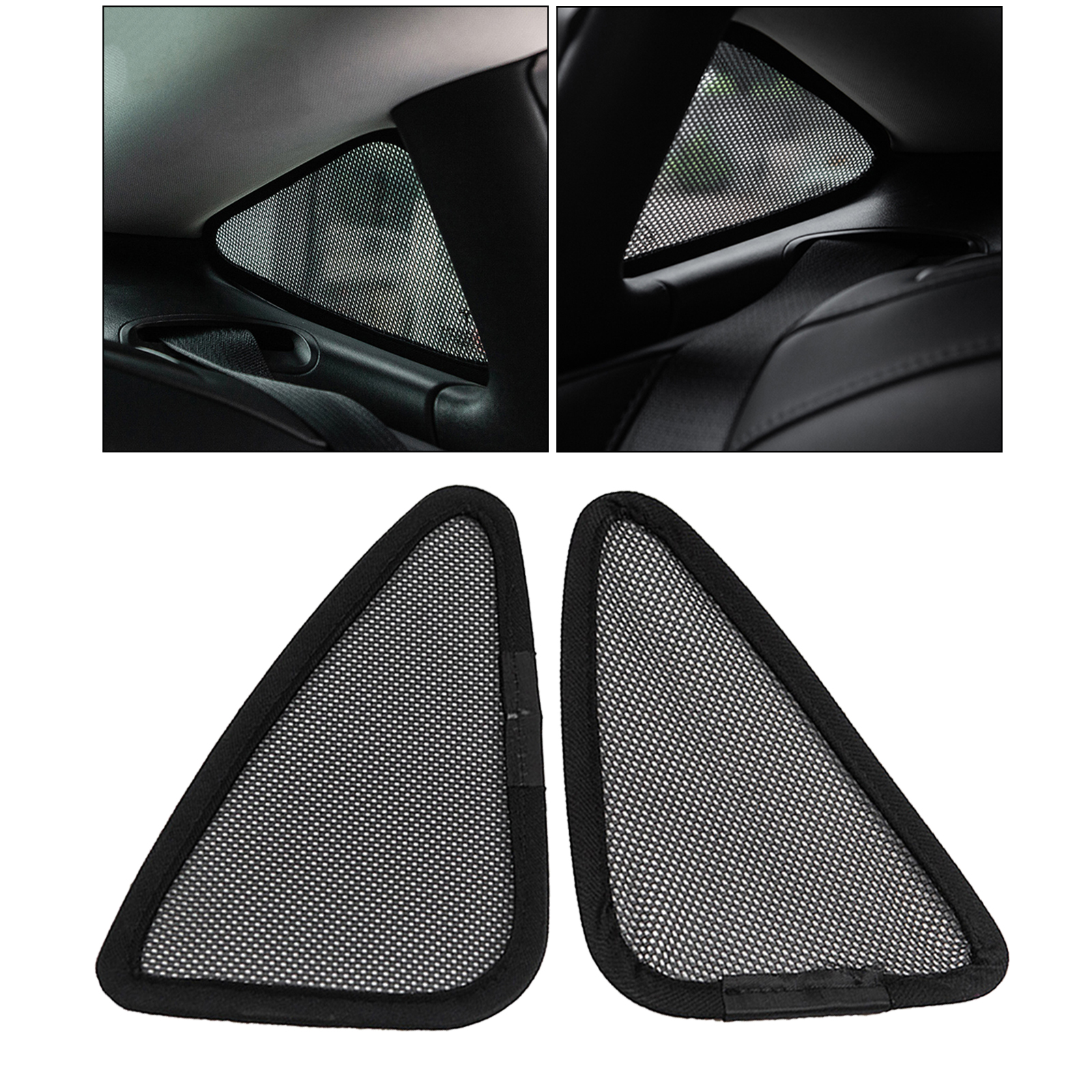 2 uds funda parasol para coche Triangular red Tesla modelo 3 fácil de instalar