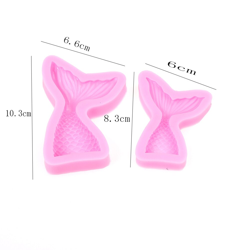 Mermaid Tail Siliconen Mallen mall/BigChocolate Snoep Mallen Fondant Cake Bakken Tools 2 maten