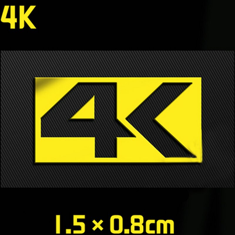 Etiqueta 4K HDR FHD HD, Monitor de TV, cine en casa, teléfono móvil, pegatina de Metal, pegatina de transferencia
