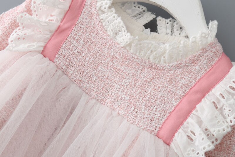 Babymeisjesjurken kant kerstjurk bruiloft feest baljurk kinderkleding kinderjurken voor meisjes 0-2y