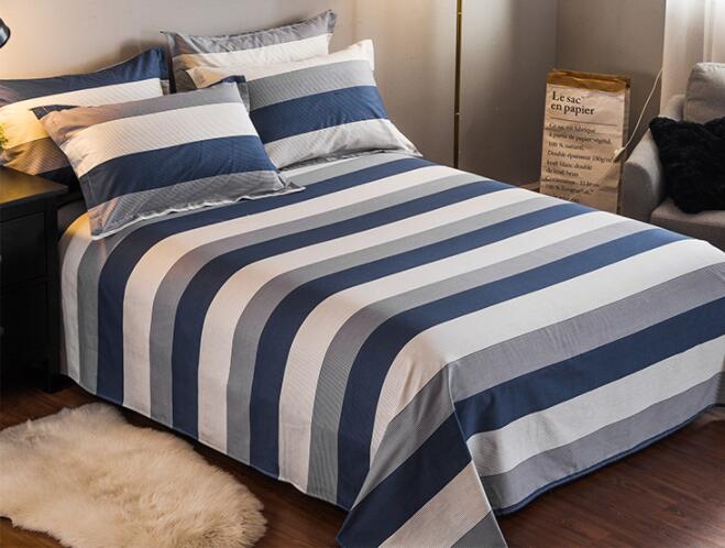 boy room bed sheet ,180cmx230cm cotton boy bed sheet,cotton strip cotton bed sheet