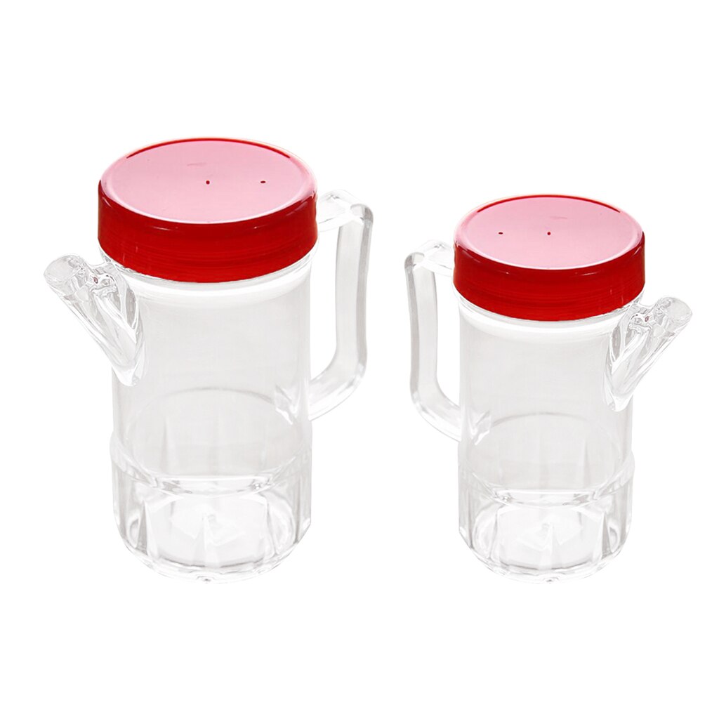 Opakowanie 2 akrylowych butelek z oliwą z oliwek i octem Cruet 500ml/360ml pojemnik