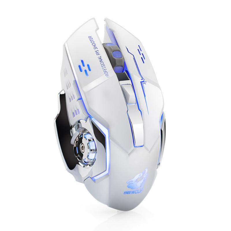 Rechargeable X8 Wireless Silent LED Backlit USB Optical Ergonomic Gaming Mouse Ergonomically Mechanical Mouse