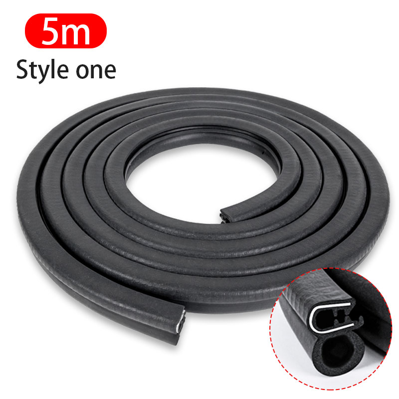 SEAMETAL 5m Auto Tür Gummi Dichtung Streifen Universal Schalldichte Abdichtung Streifen mit Seite PVC Birne für Auto Tür Boot hause Dichtstoffe: Rot