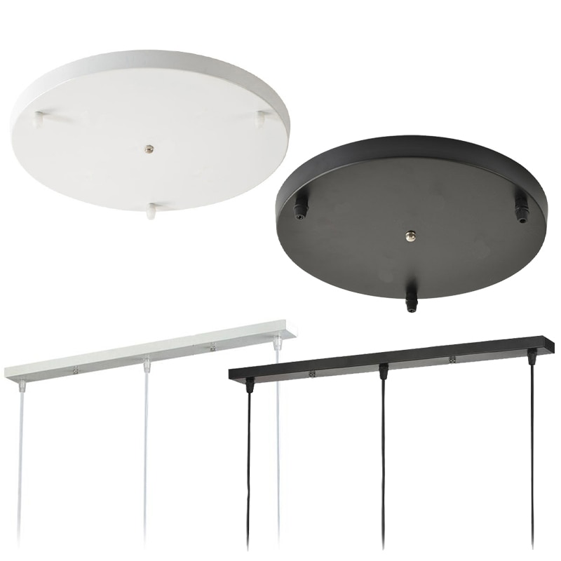 Diameter 30/50 Cm Zwart/Wit Plafond Plaat Ronde Rechthoek Plafond Mount Licht Accessoires Voor Hanglamp & wandlamp & Hang Lamp