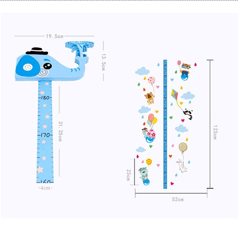 Cute Giraffe Child Kid Height Growth Chart Wall Sticker Room Decor Decal Bedroom: Elephant