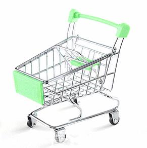 Mini Supermarkt Winkelen Trolley Telefoon Houder Bureau Opslag Speelgoed Winkelwagen Baby Speelgoed Handcarft Winkelwagen: 2