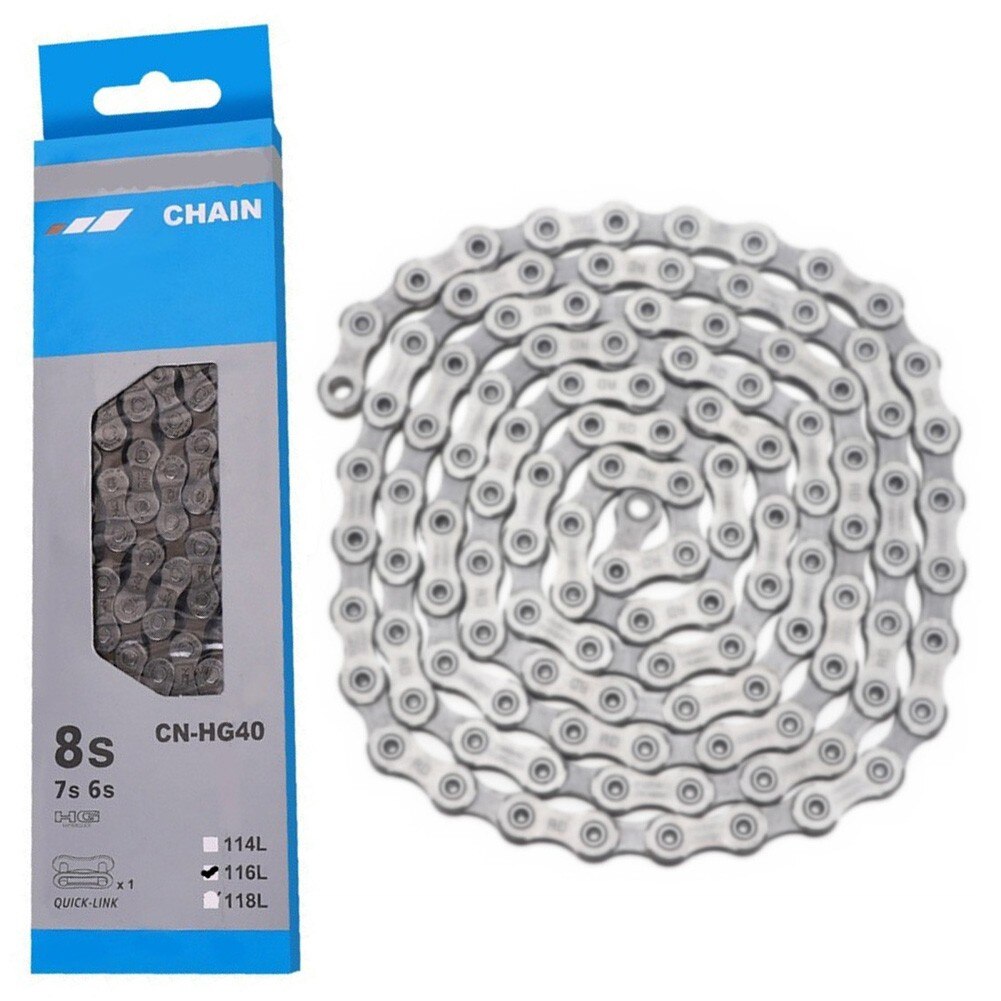 HG40 CN-HG40 per tutti i 6/7/8 velocità catena 116L collegamento per SHIMANO bici della bicicletta in scatola catena con 1 perno catena 7.3 Mm lunghezza dell'albero
