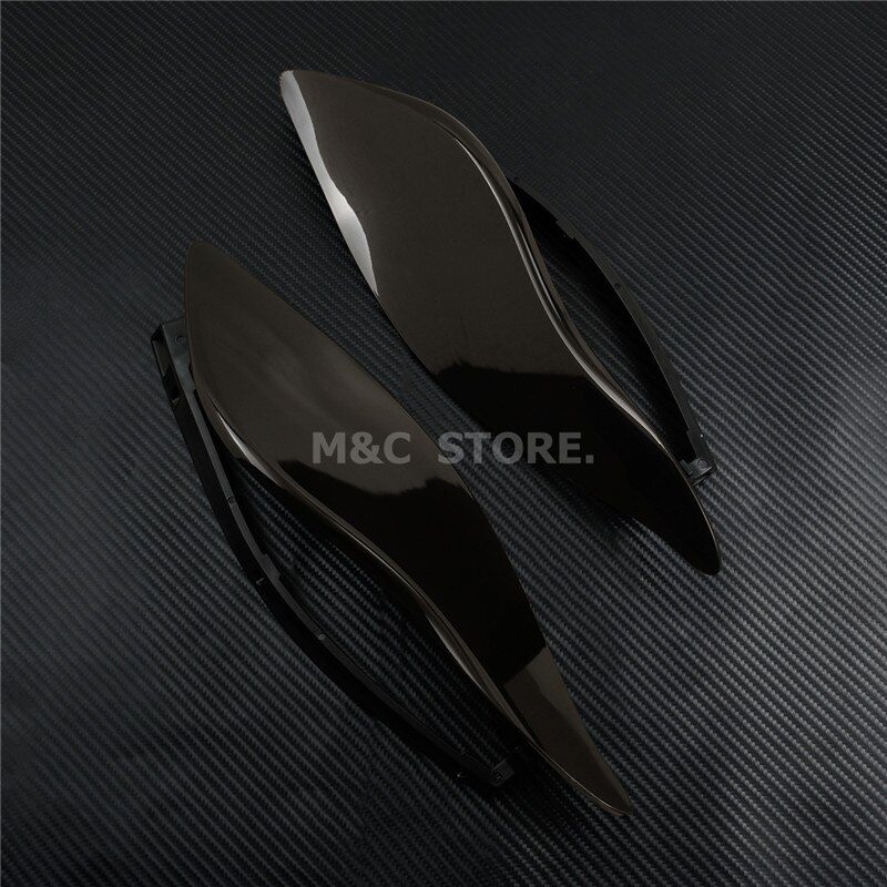 Smoke Adjustable Windshield Side Wing Windshield Air Deflector For Harley Touring Electra Glide Street Glide Tri Glide