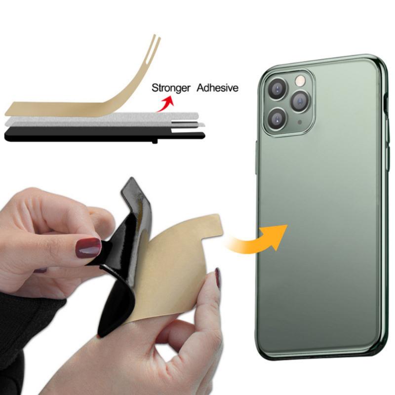 Kaarthouder Voor Terug Van Telefoon, stick-On Id Credit Adhesive Silicone Pouch Wallet Card Sleeve Pocket Voor Alle Smartphone