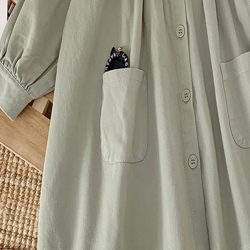 Children's Jacket Spring and Autumn Cotton Loose Pleated Foreign Style Korean Style Top Solid Color Girls Jacket