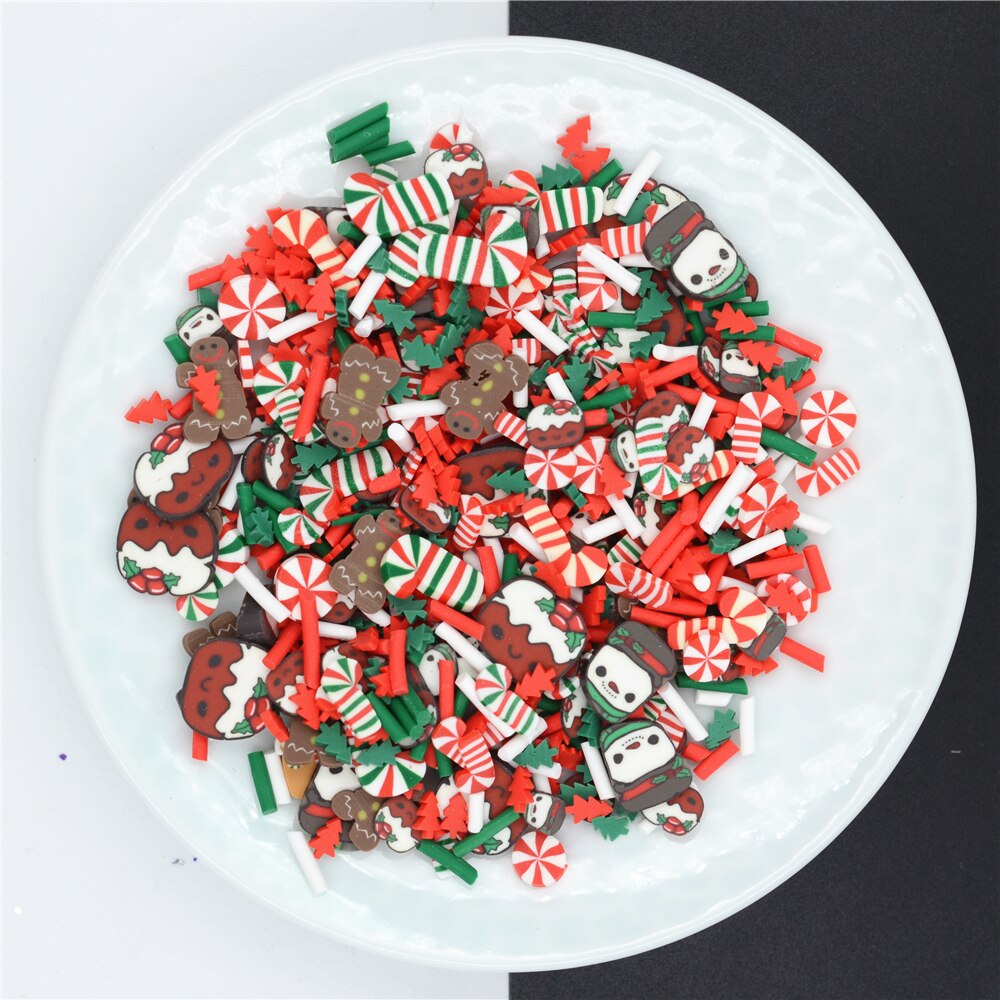 20 G/partij Polymeer Klei Kerst Mix Sprinkles Mooie Confetti Voor Ambachten Maken, Diy