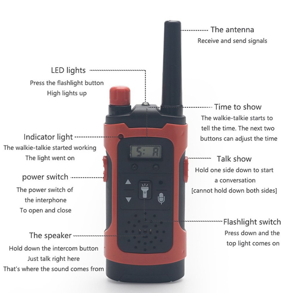 2 stücke Drahtlose Walkie Talkie spielzeug für freundlicher elektronische spielzeug tragbaren Farn empfang freundlicher