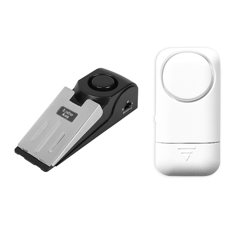 Mini alarme anti-choc sans fil, Vibration, cale de porte moulée, système d'alerte de sécurité, 120 dB, alarme d'arrêt de porte