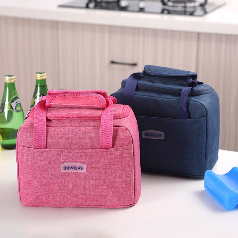 Tragbare Lunch Box Für Frauen Handtaschen Solide Kühler Picknick Taschen Isolierte Thermische Mittagessen Taschen Kinder Schule Lebensmittel Lagerung Tasche