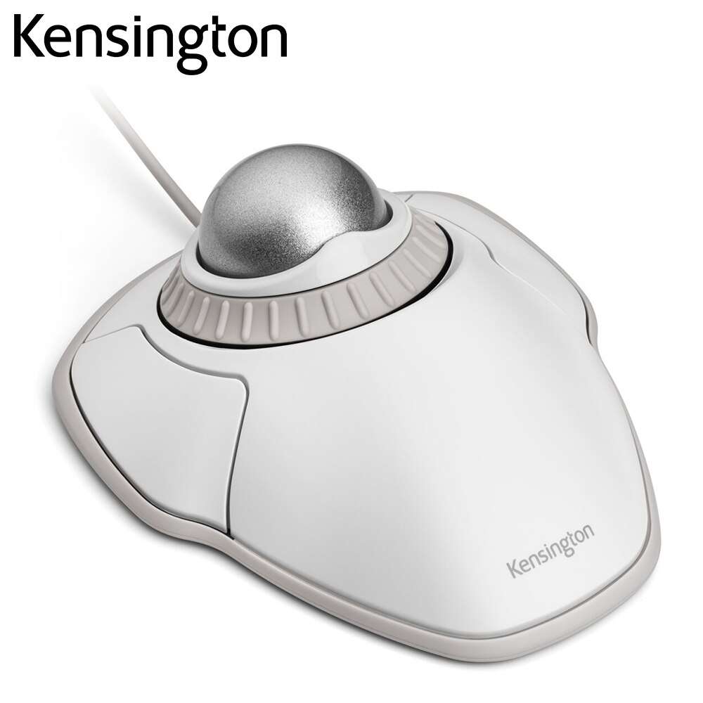 Kensington Original Orbit Trackball Mouse with Scroll Ring Optical USB for PC or Laptop with Retail Packaging K72337 K72500: White