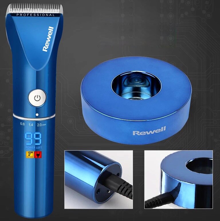 hair clipper rechargeable trimmer lithium battery Titanium alloy blade cutter adjustable comb Fine-tuning 100-240V