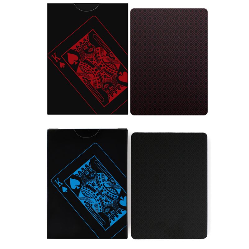 2 Decks Of Waterproof Poker Cards Plastic PVC Playing Cards Perfect For Party Game Blue+Red Y4UD