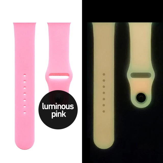 Bracelet lumineux en Silicone pour Apple Watch, Ultra 2, 49mm, 45/41mm, Sport, pour Iwatch 8 7 6 5 4 Se 44mm 42mm 40mm 38mm: XXL / WHITE