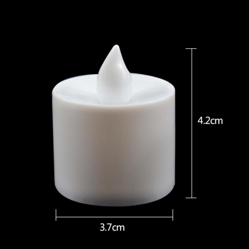Casa lámpara de velas LED vela plástica forma de luz LED fliker sin llama para la boda/vacaciones: 7 Colors Light