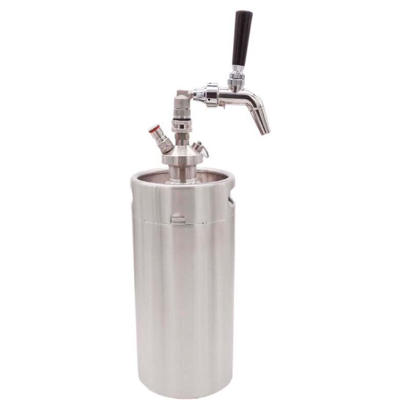 Stainless Forward Sealing Tap with Stainless Ball Lock Quick Disconnect Homebrew Kegging For Ball Lock Cornelius Keg Mini Keg